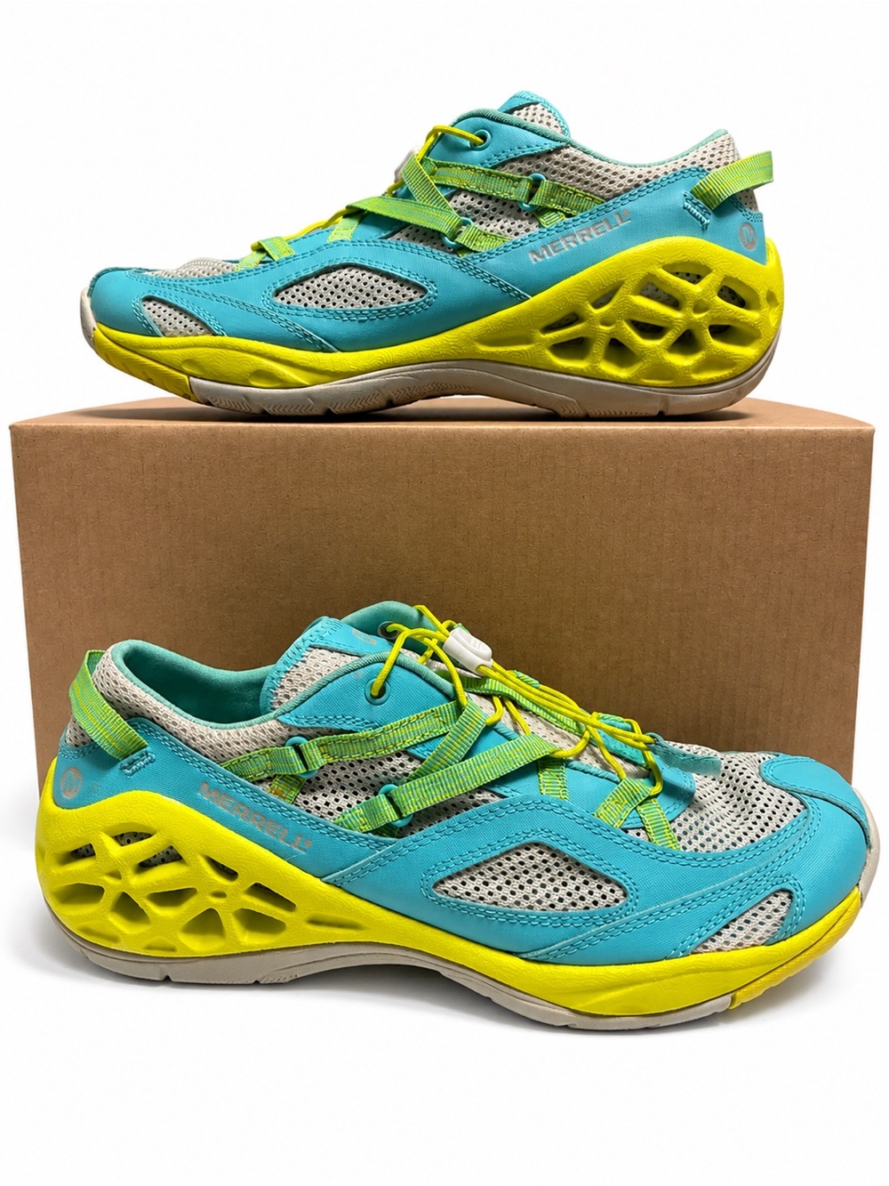 Merrell Waterpro Maipo Women’s Size 7 Capri Blue Aqua Water Trail Shoes Vibram
